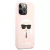 Karl Lagerfeld Apple iPhone 13 Pro Liquid Silicone Karl Head -kotelo pinkki