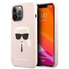Karl Lagerfeld Apple iPhone 13 Pro Liquid Silicone Karl Head -kotelo pinkki