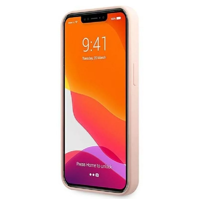 Karl Lagerfeld Apple iPhone 13 Pro Liquid Silicone Karl Head -kotelo pinkki