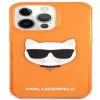 Karl Lagerfeld Apple iPhone 13 Pro Fluo TPU Choupette Head -kotelo oranssi