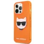 Karl Lagerfeld Apple iPhone 13 Pro Fluo TPU Choupette Head -kotelo oranssi