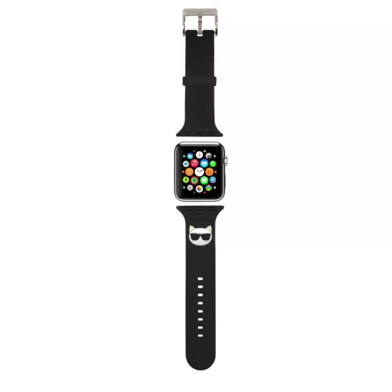 Karl Lagerfeld Apple Watch 38/40/41mm Choupette Head -ranneke musta