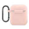 Lacoste Apple AirPods 1/2 Liquid Silicone Glossy Printing Logo -kotelo pinkki