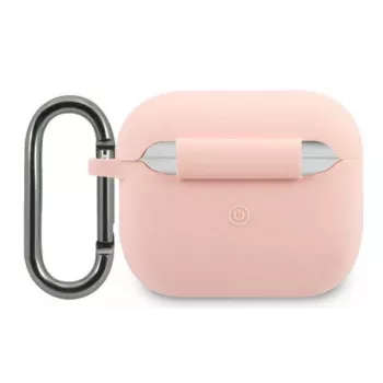Lacoste Apple AirPods 3 Liquid Silicone Glossy Printing Logo -kotelo pinkki