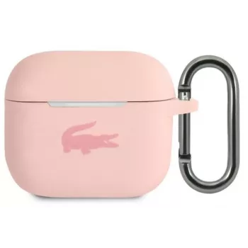 Lacoste Apple AirPods 3 Liquid Silicone Glossy Printing Logo -kotelo pinkki