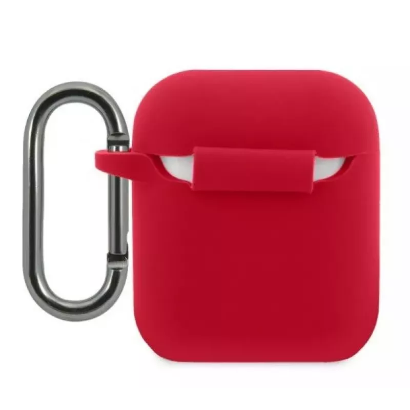 Lacoste Apple AirPods 1/2 Liquid Silicone Glossy Printing Logo -kotelo punainen