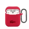 Lacoste Apple AirPods 1/2 Liquid Silicone Glossy Printing Logo -kotelo punainen