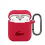 Lacoste Apple AirPods 1/2 Liquid Silicone Glossy Printing Logo -kotelo punainen