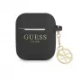 Guess Apple 4G Charms -silikonikotelo AirPods 1/2 -kuulokkeille musta