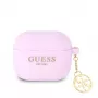 Guess Apple AirPods 3 Charms -silikonikotelo violetti