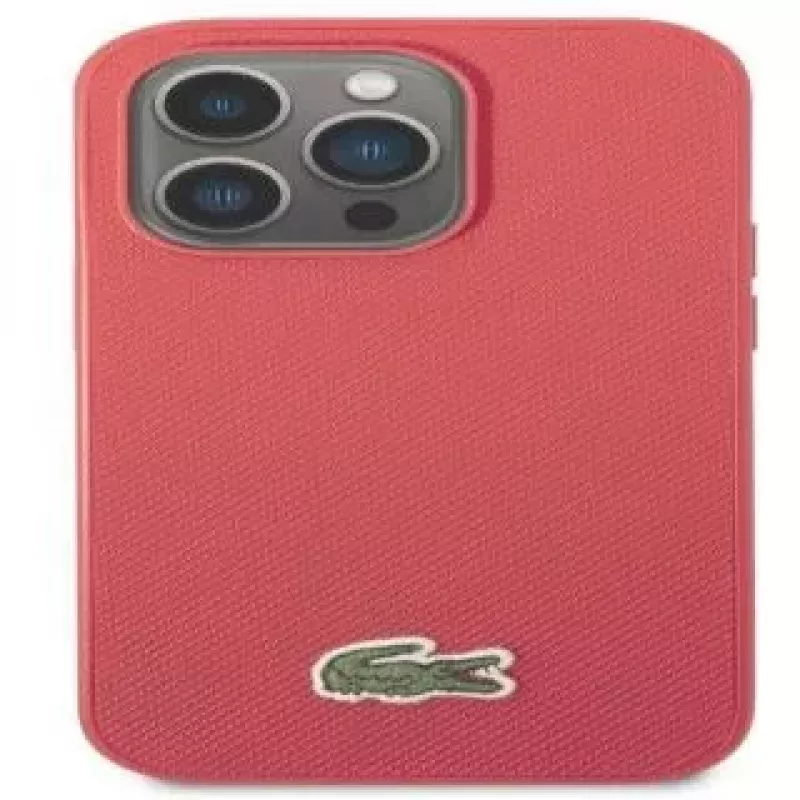 Lacoste Apple iPhone 14 Pro Iconic Petit Pique Logo -kotelo punainen