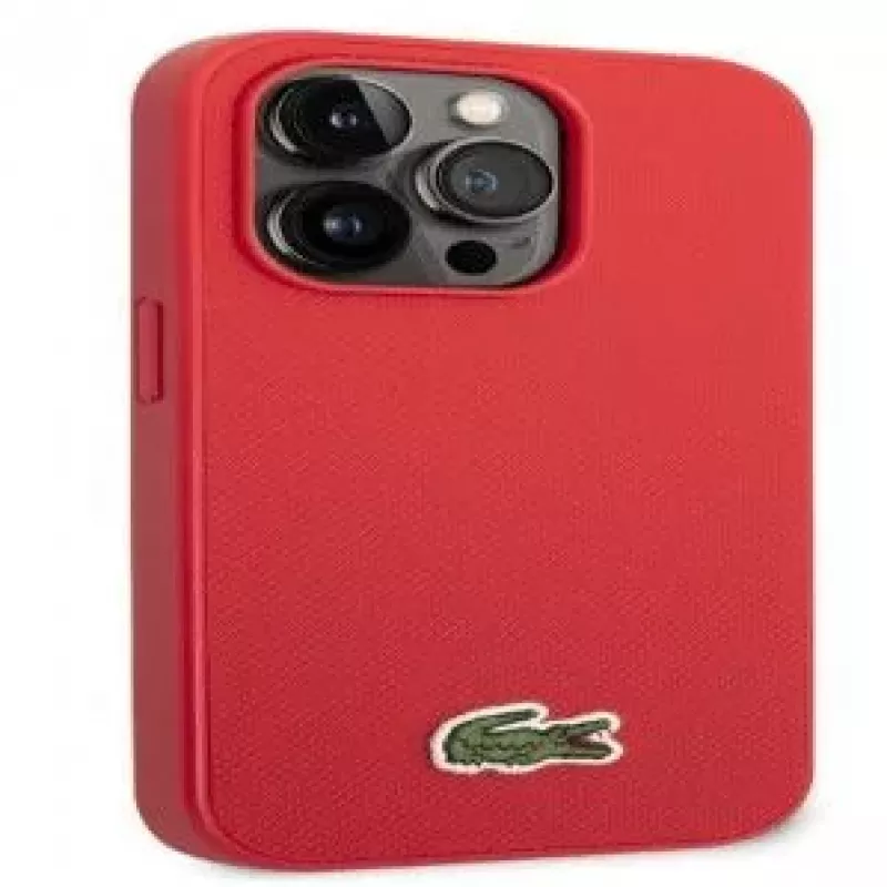 Lacoste Apple iPhone 14 Pro Iconic Petit Pique Logo -kotelo punainen