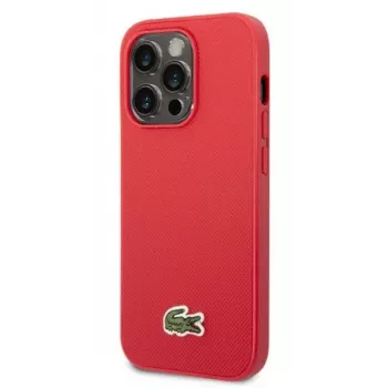 Lacoste Apple iPhone 14 Pro Iconic Petit Pique Logo -kotelo punainen