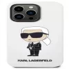 Karl Lagerfeld Apple iPhone 14 Pro Liquid Silicone Ikonik NFT kotelo valkoinen