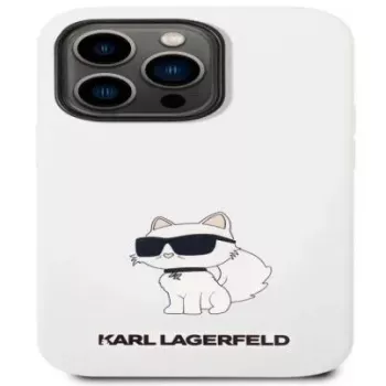 Karl Lagerfeld Apple iPhone 14 Pro Liquid Silicone Choupette NFT kotelo valkoinen