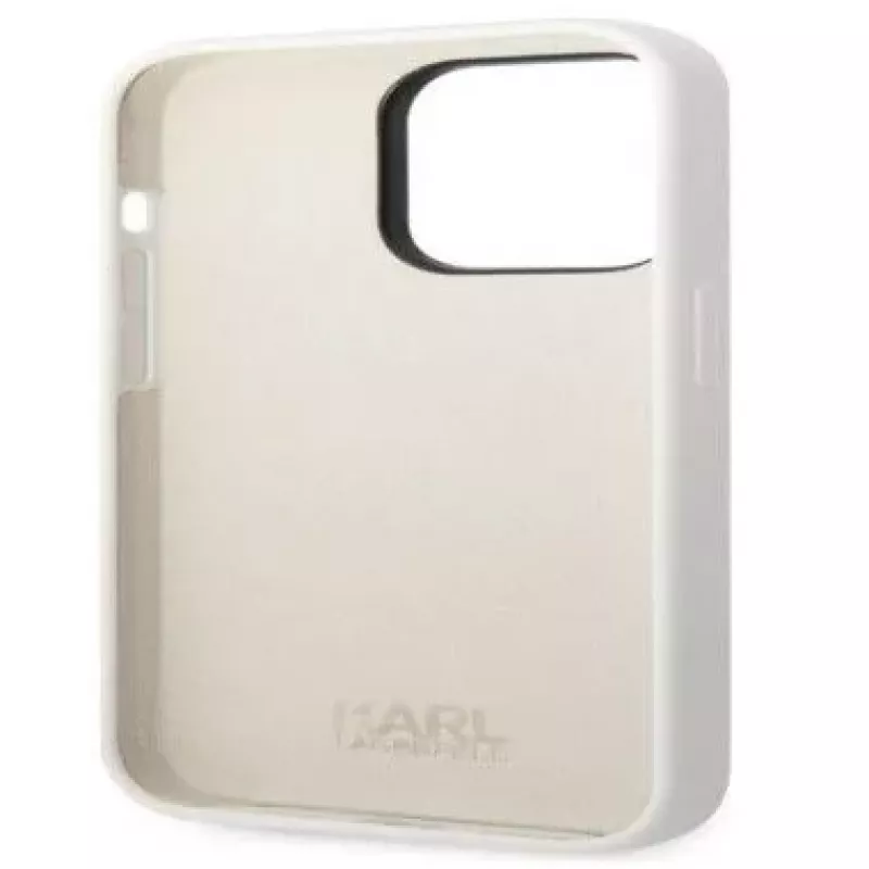 Karl Lagerfeld Apple iPhone 14 Pro Liquid Silicone Choupette NFT kotelo valkoinen