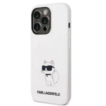 Karl Lagerfeld Apple iPhone 14 Pro Liquid Silicone Choupette NFT kotelo valkoinen