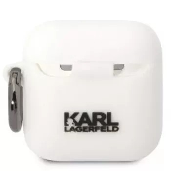 Karl Lagerfeld AirPods 1/2 Choupette silikonikotelo valkoinen