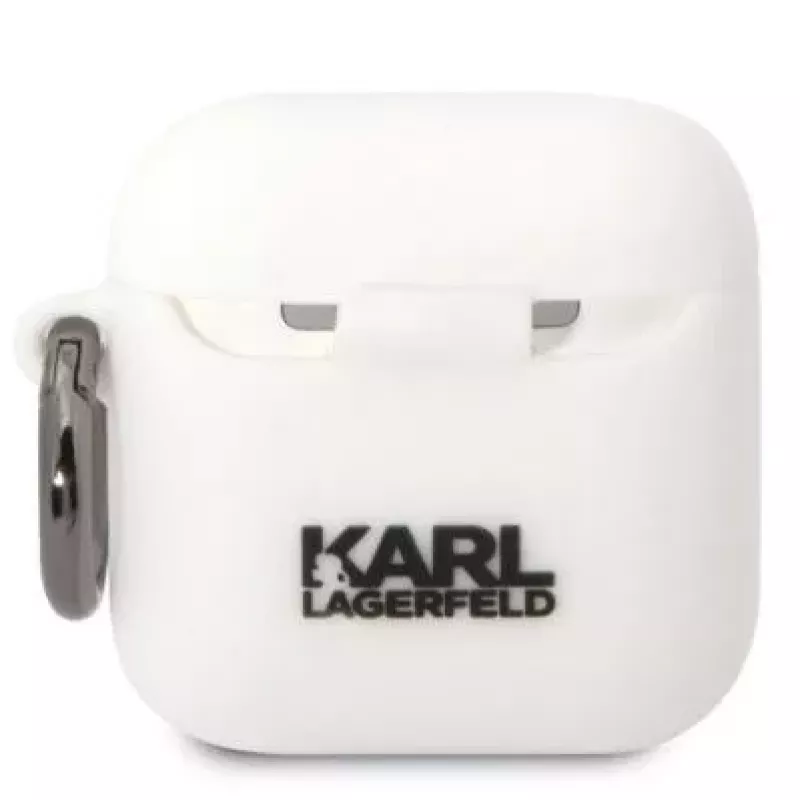 Karl Lagerfeld AirPods 1/2 Choupette silikonikotelo valkoinen