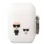 Karl Lagerfeld AirPods 1/2 Choupette silikonikotelo valkoinen