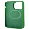 Lacoste Apple iPhone 15 6.1 Liquid Silicone Microfiber Croc Logo Magsafe takakansi vihreä