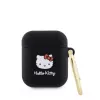 Hello Kitty Liquid Silicone 3D Kitty Head Logo kotelo AirPods 1/2 musta