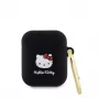 Hello Kitty Liquid Silicone 3D Kitty Head Logo kotelo AirPods 1/2 musta