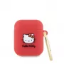 Hello Kitty Apple AirPods 1/2 -kotelo silikoni 3D Kitty Head punainen