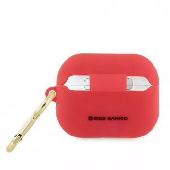 Hello Kitty Apple AirPods Pro kotelo silikoni 3D Kitty Head punainen