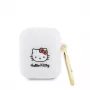 Hello Kitty HKA23DKHSH silikoni 3D Kitty Head kotelo Apple AirPods 1/2 - valkoinen