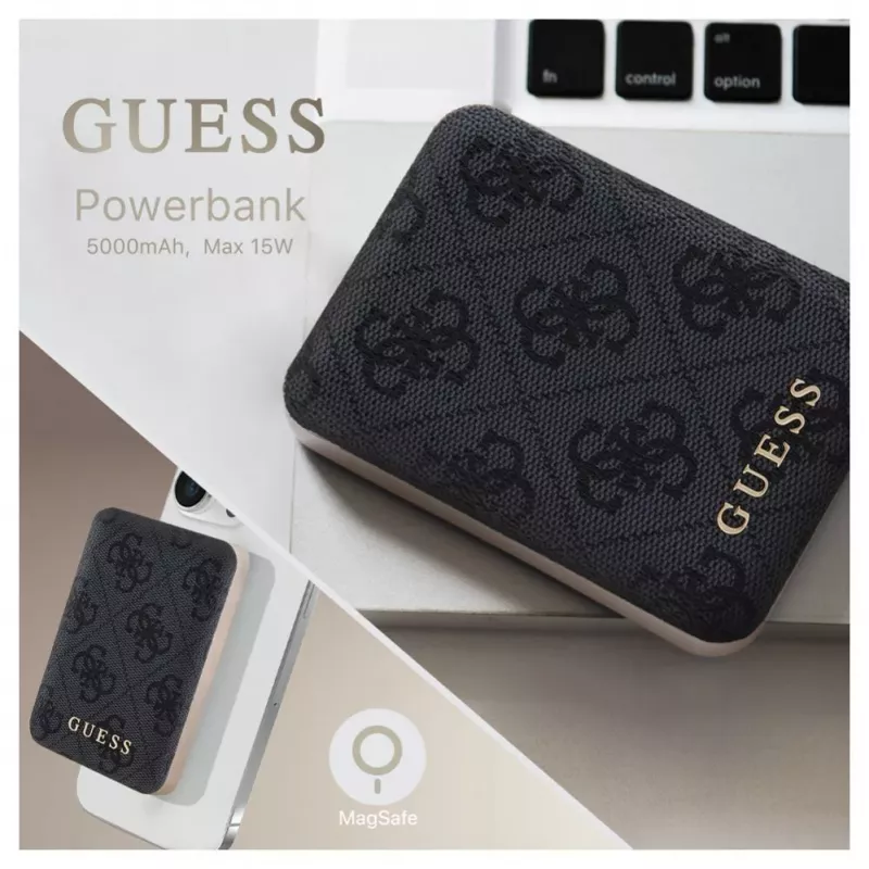 Guess varavirtalähde MagSafe 5000mAh 4G PU musta