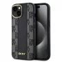 DKNY Apple DKNY PU-nahka Checkered Pattern Magsafe kotelo iPhone 15 musta