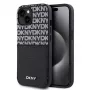DKNY PU-nahka Repeat Pattern -korttitaskukotelo iPhone 14:lle musta