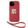 DKNY PU-nahka Stack Logo -rannekotelo iPhone 15:lle punainen