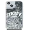 DKNY Apple iPhone 15 -kovakotelo Liquid Glitter Big Logo musta