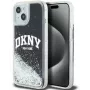 DKNY Apple iPhone 15 -kovakotelo Liquid Glitter Big Logo musta