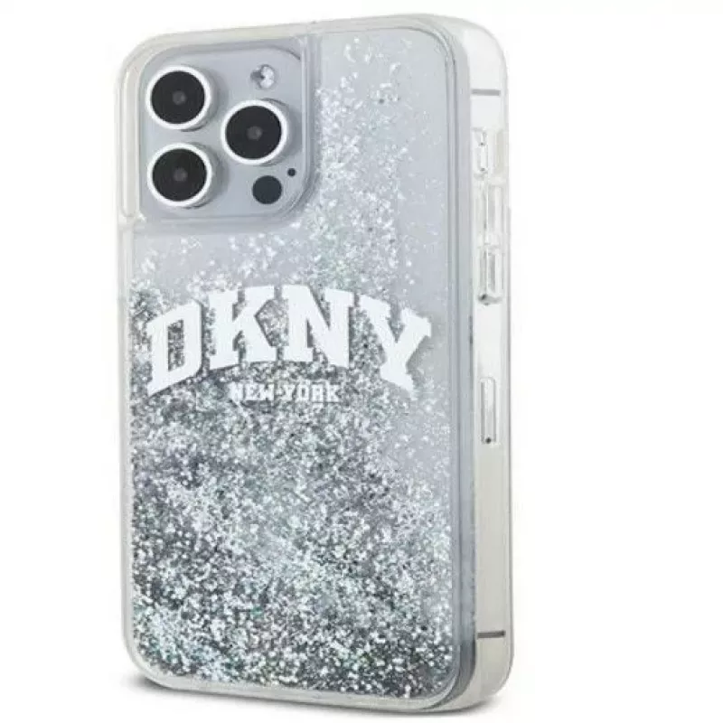 DKNY Apple iPhone 15 Pro 6.1 -kovakotelo Liquid Glitter Big Logo musta