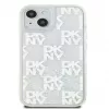 DKNY Apple iPhone 15 -kovakotelo Liquid Glitter Multilogo valkoinen
