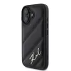 Karl Lagerfeld Kovakotelo iPhone 16:lle, Quilted Signature, musta
