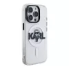 Karl Lagerfeld Apple iPhone 15 Pro Max -silikonikotelo MagSafella IML KL Sketch Logo läpinäkyvä