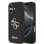 Guess Apple iPhone 17 PU Fixed Glitter 4G Metal Logo -kotelo musta