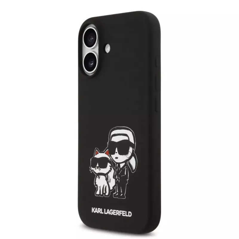 Karl Lagerfeld Apple iPhone 17 Liquid Silicone K&CH Sketch MagSafe -kotelo musta