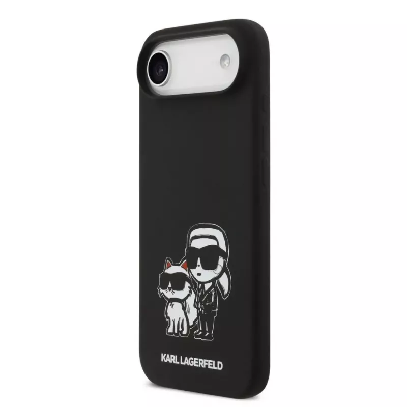 Karl Lagerfeld Apple iPhone Air Liquid Silicone K&CH Sketch MagSafe -kotelo musta