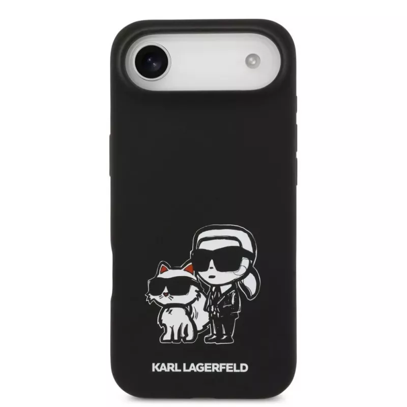 Karl Lagerfeld Apple iPhone Air Liquid Silicone K&CH Sketch MagSafe -kotelo musta