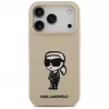Karl Lagerfeld Apple iPhone 17 Pro -silikonikotelo MagSafella - ruskea (KL Sketch & Logo)