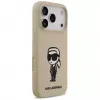 Karl Lagerfeld Apple iPhone 17 Pro -silikonikotelo MagSafella - ruskea (KL Sketch & Logo)
