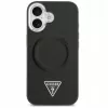 Guess Apple iPhone 17 PU-nahka Triangle Logo MagSafe -kotelo musta