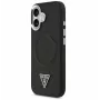 Guess Apple iPhone 17 PU-nahka Triangle Logo MagSafe -kotelo musta