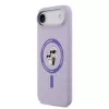 Karl Lagerfeld Apple iPhone Air Liquid Silicone Karl and Choupette MagSafe -kotelo violetti