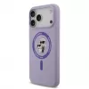 Karl Lagerfeld Apple iPhone 17 Pro Max Liquid Silicone Karl and Choupette MagSafe -kotelo violetti